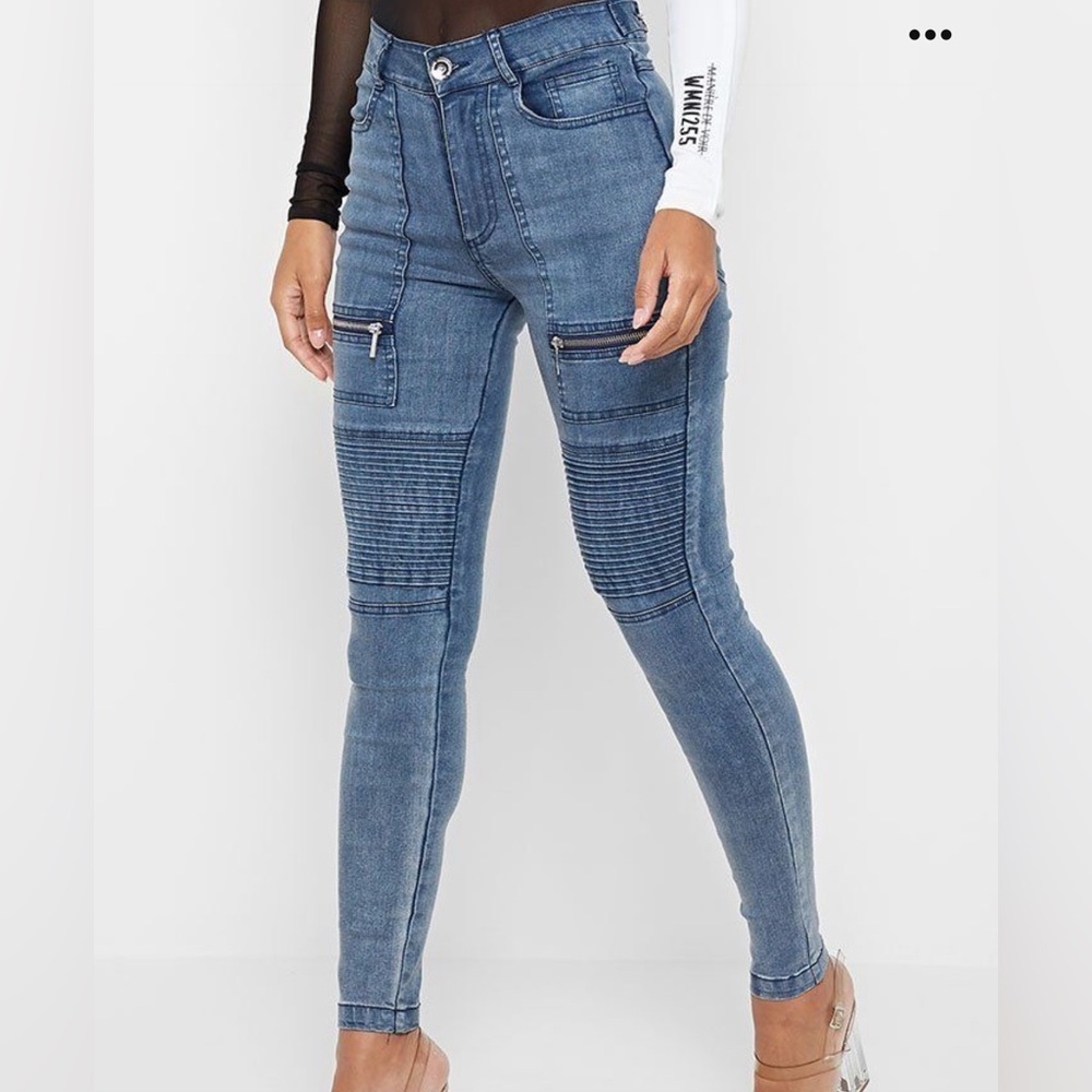 Maniere De Voir Ribbed Skinny Jeans